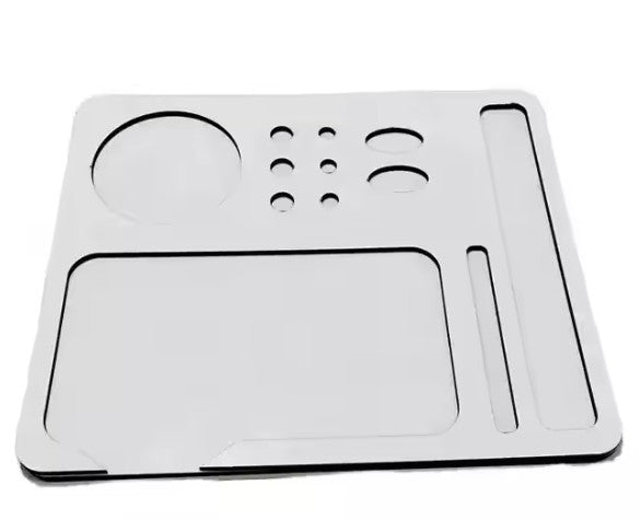 Blank MDF sublimation rolling tray with smooth white surface, ready for heat press customization — perfect for gifts, events, or personal use.