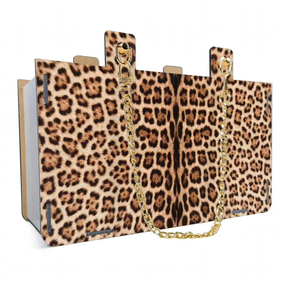 Mockup: Sublimation Purse MDF with chic leopard print - example design for inspiration