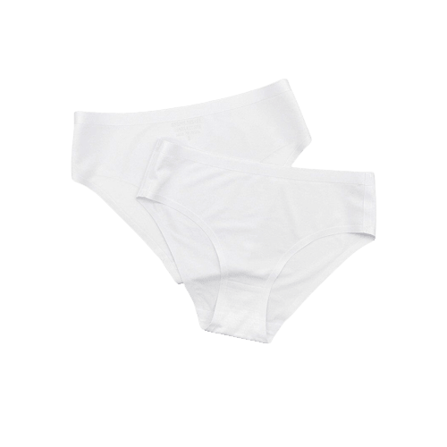 Two white sublimation ladies underwear briefs