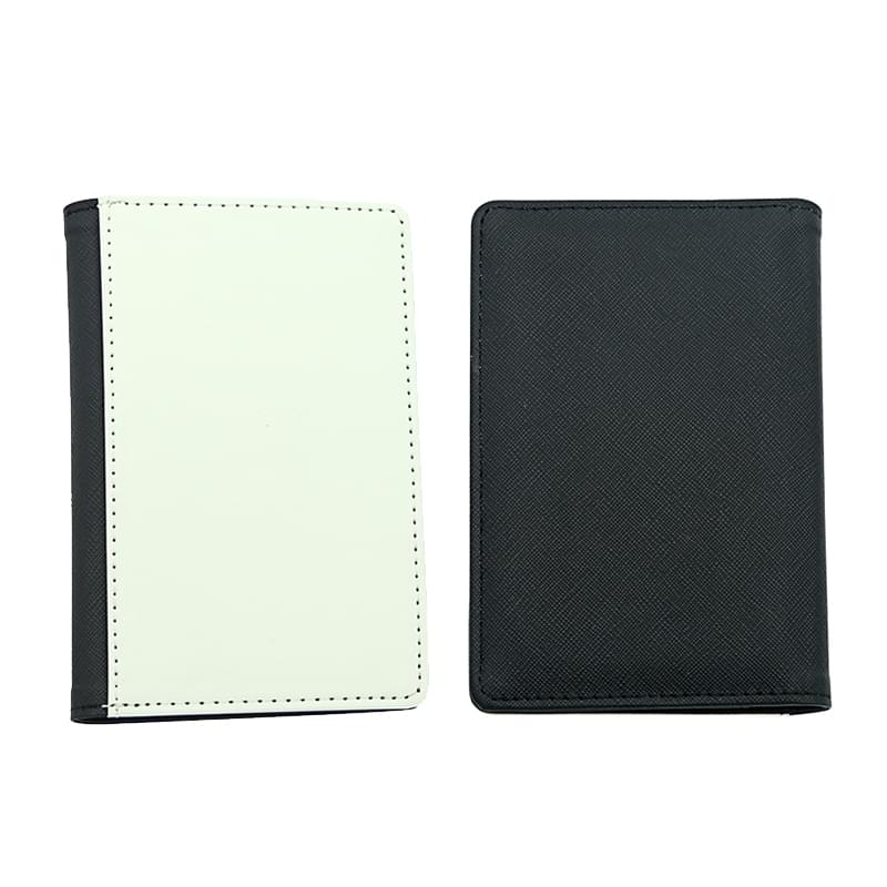 Sublimation passport holders showing customizable front covers