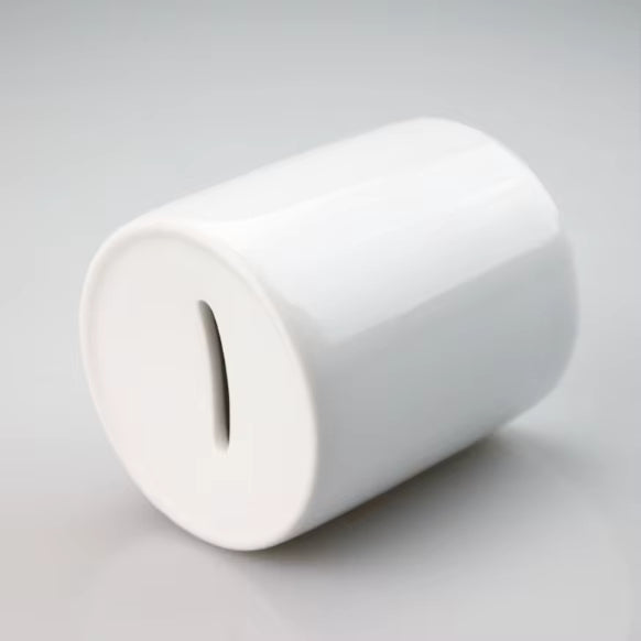Blank sublimation ceramic coin bank product photo 2