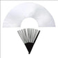 Blank sublimation clack fan with bamboo ribs, fully open and ready for custom heat press design — ideal for events, performers, and gifts.