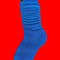 Royal blue slouch socks size 9–11