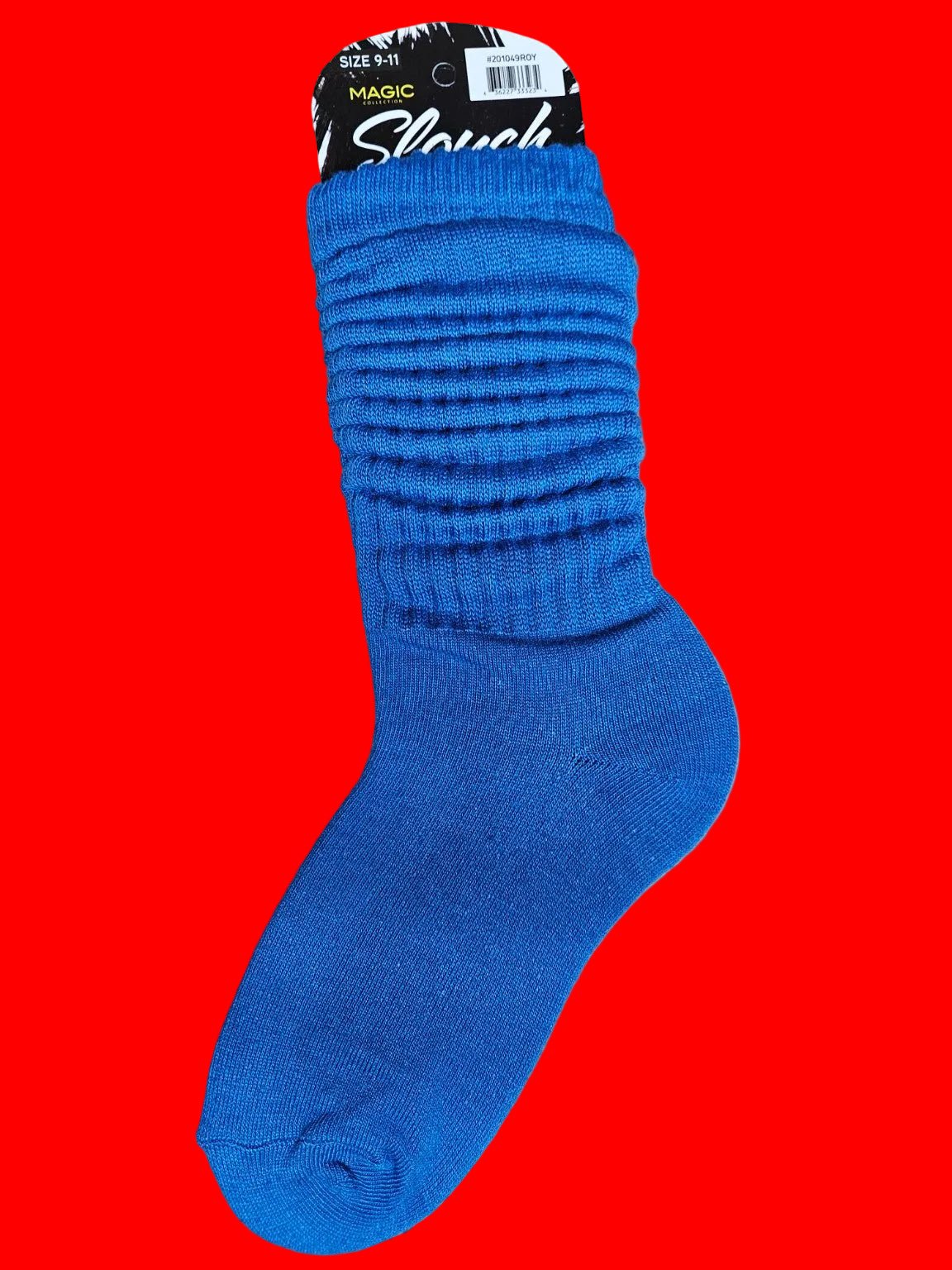 Royal blue slouch socks size 9–11