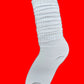 White slouch socks size 9–11