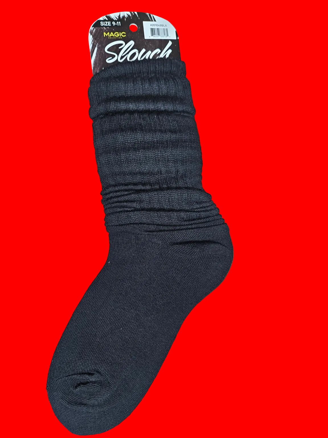 Black slouch socks size 9–11
