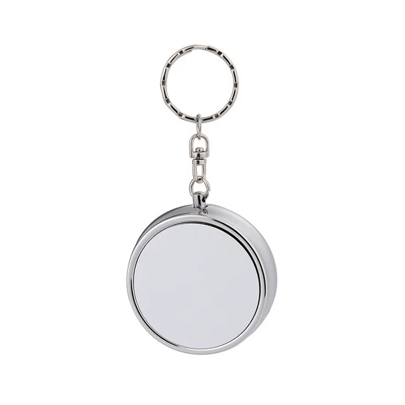 Mini portable ashtray keychain blank, closed front view