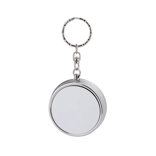 Mini portable ashtray keychain blank, closed front view