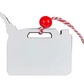 White gas can money card holder with red bead and striped cord