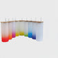Mockup: Frosted glass gradient tumbler rotating video showing example design for inspiration