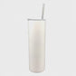 Mockup: 30oz skinny tumbler rotating video showing example design for inspiration