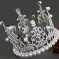 Silver crown topper with pearl trim, supplier reference photo