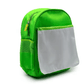 Green sublimation backpack for kids with white front panel