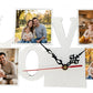 Mockup: LOVE-shaped clock with family photos in the panels - example design for inspiration
