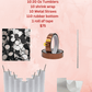 Sublimation tumbler bundle with 20 oz tumblers, metal straws, rubber bottoms, heat tape, and shrink wrap sheets