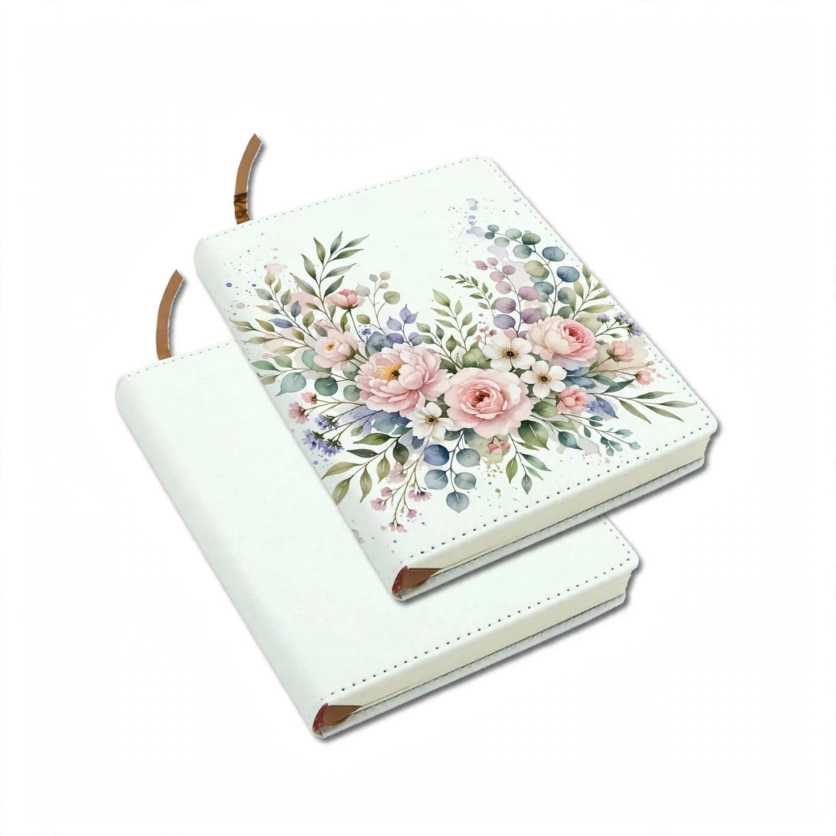 Mockup: A4 journal with floral sublimation design on the cover - example design for inspiration