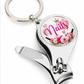 Mockup: Sample floral Nails design on nail clipper keychain, sold blank
