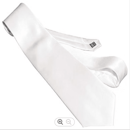 Blank white sublimation necktie — product reference photo