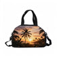 Mockup: Sublimation Overnight Tote Bags with palm trees and sunset - example design for inspiration