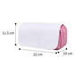 Pink sublimation pencil bag with blank white flap, 22 centimeters long