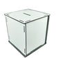 White MDF sublimation piggy bank cube with coin slot