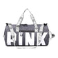 pink duffle bag