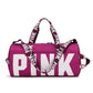pink duffle bag