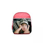 Pink sublimation backpack for kids with personalized photo design