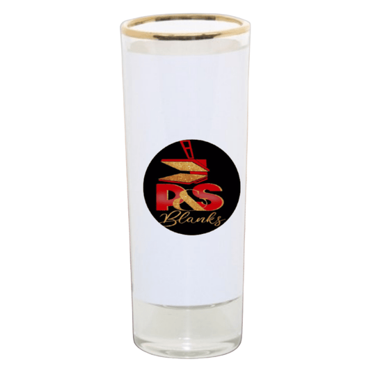 Sublimation Glass Shooter with Gold Rim