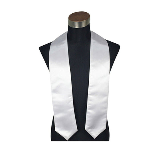 Sublimation Graduation Stole White Satin