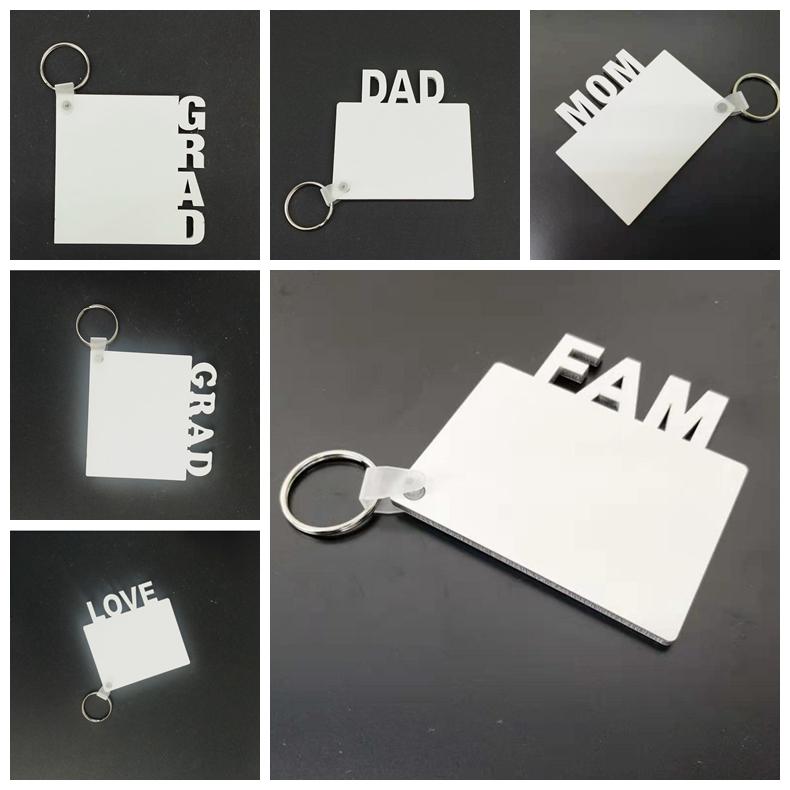 Personalized sublimation keychain blanks with custom designs