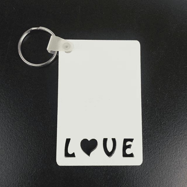 Sublimation keychain with LOVE design