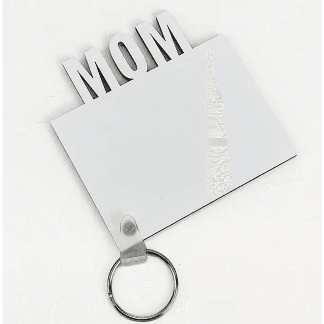 Sublimation keychain with MOM design
