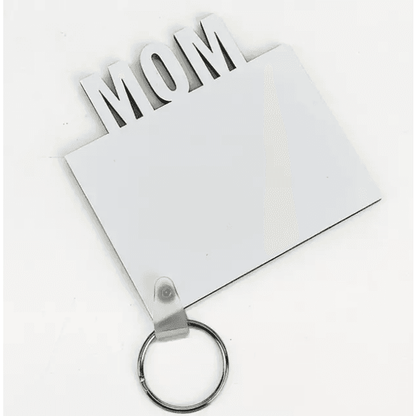 Sublimation keychain with MOM design