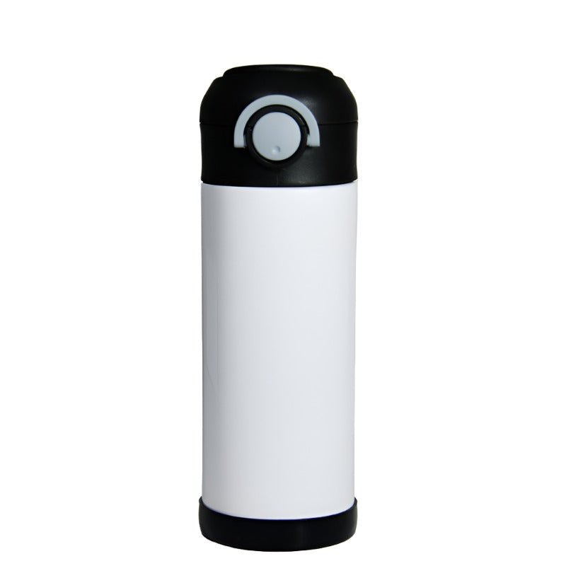 White and black sublimation kids water bottle