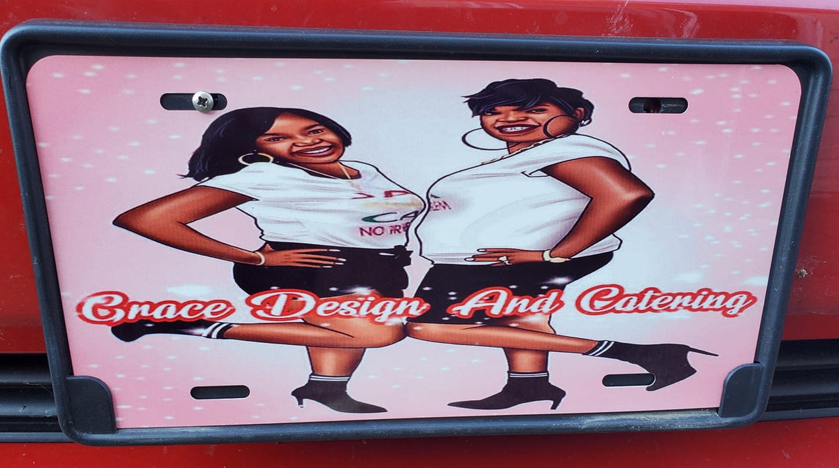 Sublimation license plate showing printable front surface