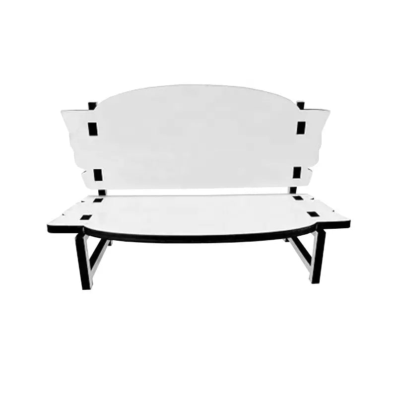 Blank white sublimation memorial photo bench