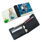 Sublimation men's wallet open showing interior compartments