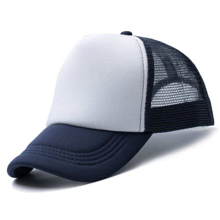 White and black sublimation mesh trucker hat