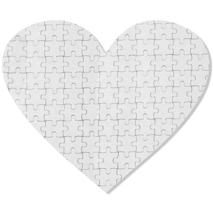75-piece heart shape sublimation puzzle blank