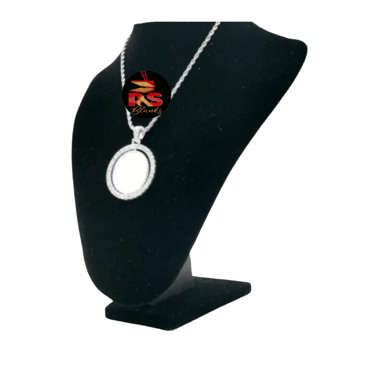 Sublimation rotating necklace blank with customizable pendant