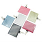Glitter sublimation vaccination card holders with keychain clips in pink, blue, white, gold, gray, and magenta