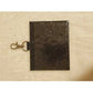 Black glitter sublimation vaccination card holder with keychain clip