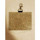 Gold glitter sublimation vaccination card holder with keychain clip