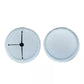 Two white round sublimation wine glass cup coasters