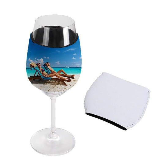 sublimation wine koozies blank white neoprene 4 pack