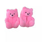 Pink teddy bear slippers